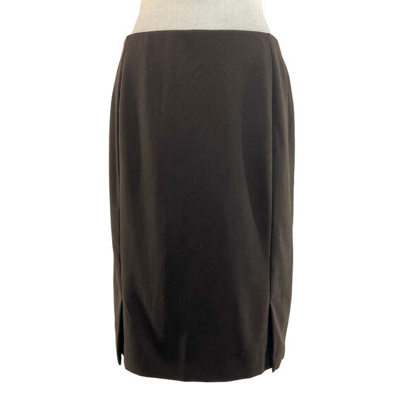 Akris Brown Pencil Skirt - Picture 1 of 10